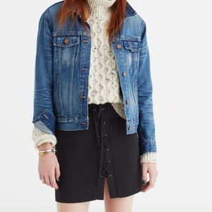 Madewell Black Tie-up Skirt